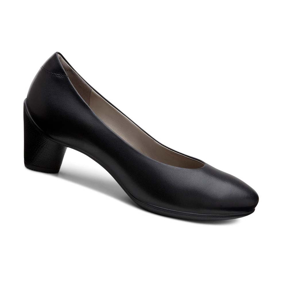 Women\'s Ecco Sculptured 45 Plain Pumps Black | Canada 159PJJ